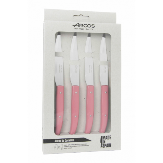 Arcos Juego 4 Piezas Chuleteros Microperlado Rosa 830800