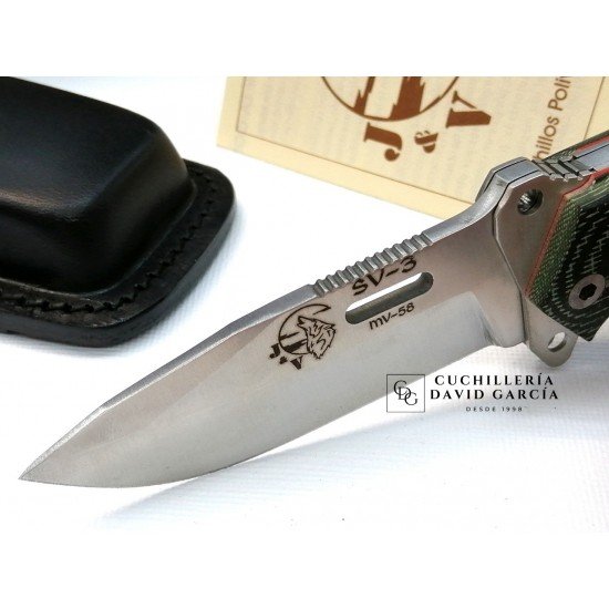 J&V Cuchillos de Aventura SV3 Micarta Verde 