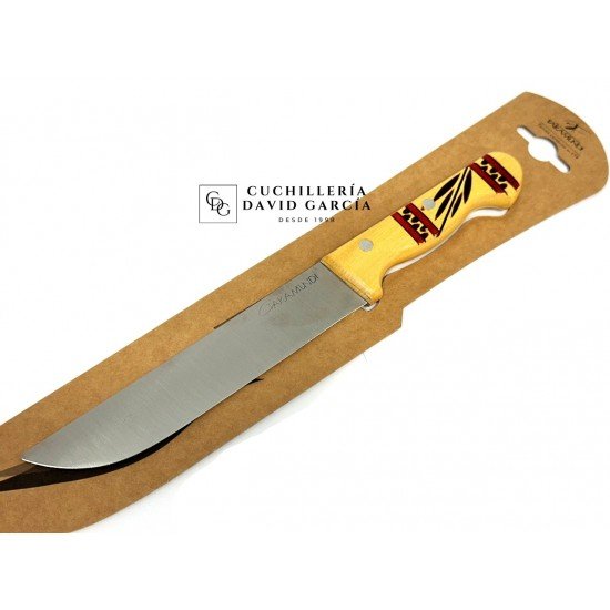 Cuchillo Taramundi Mesa 16 cm  Madera Boj Decorado Tradicional en Rojo