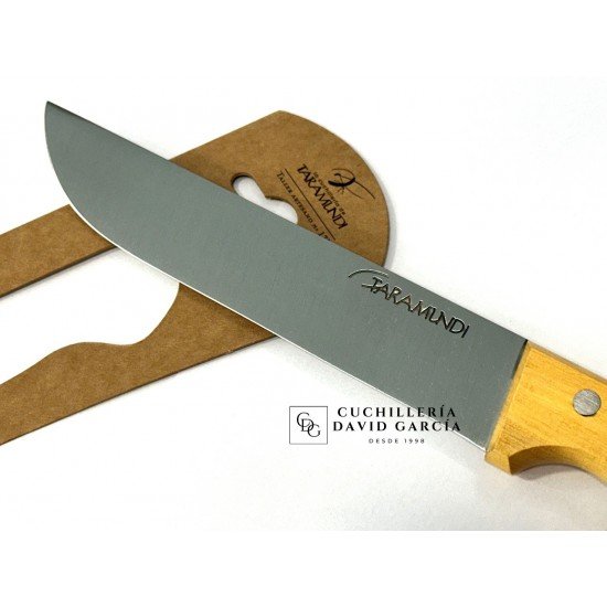 Cuchillo Taramundi Mesa 16 cm  Madera Boj Decorado Tradicional en Verde