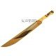 Cuchillo Jamonero Taramundi Mesa 24,5 cm  Madera Boj Decorado Tradicional en Verde