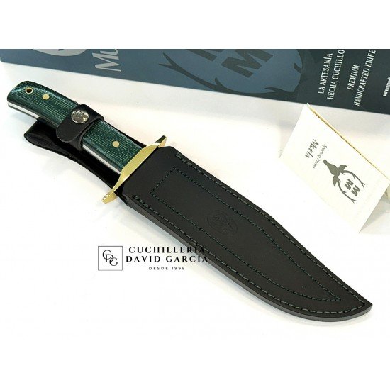 Muela Bowie Classic-19G Micarta Yute Verde Defensa Laton