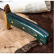 Muela Bowie Classic-19G Micarta Yute Verde Defensa Laton