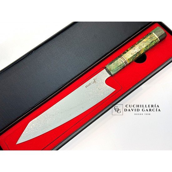 Cuchillo Salamadra  Inari Kiritsuke VG-1O 67 Capas Abedul Estabilizado