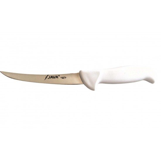 Java Cuchillo Deshuesador Hoja inyectada curva flexible blanco 15 cm