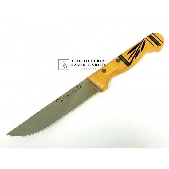 Cuchillo Taramundi Mesa 10 cm  Madera Boj Decorado Tradicional en Verde