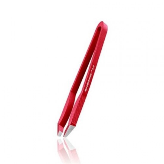 Pinza depilar Rubis Switzerland sesgada color Rojo 3K116P